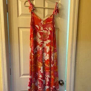 Vince Camuto Asymmetrical Jumpsuit in Pink and Orange Floral